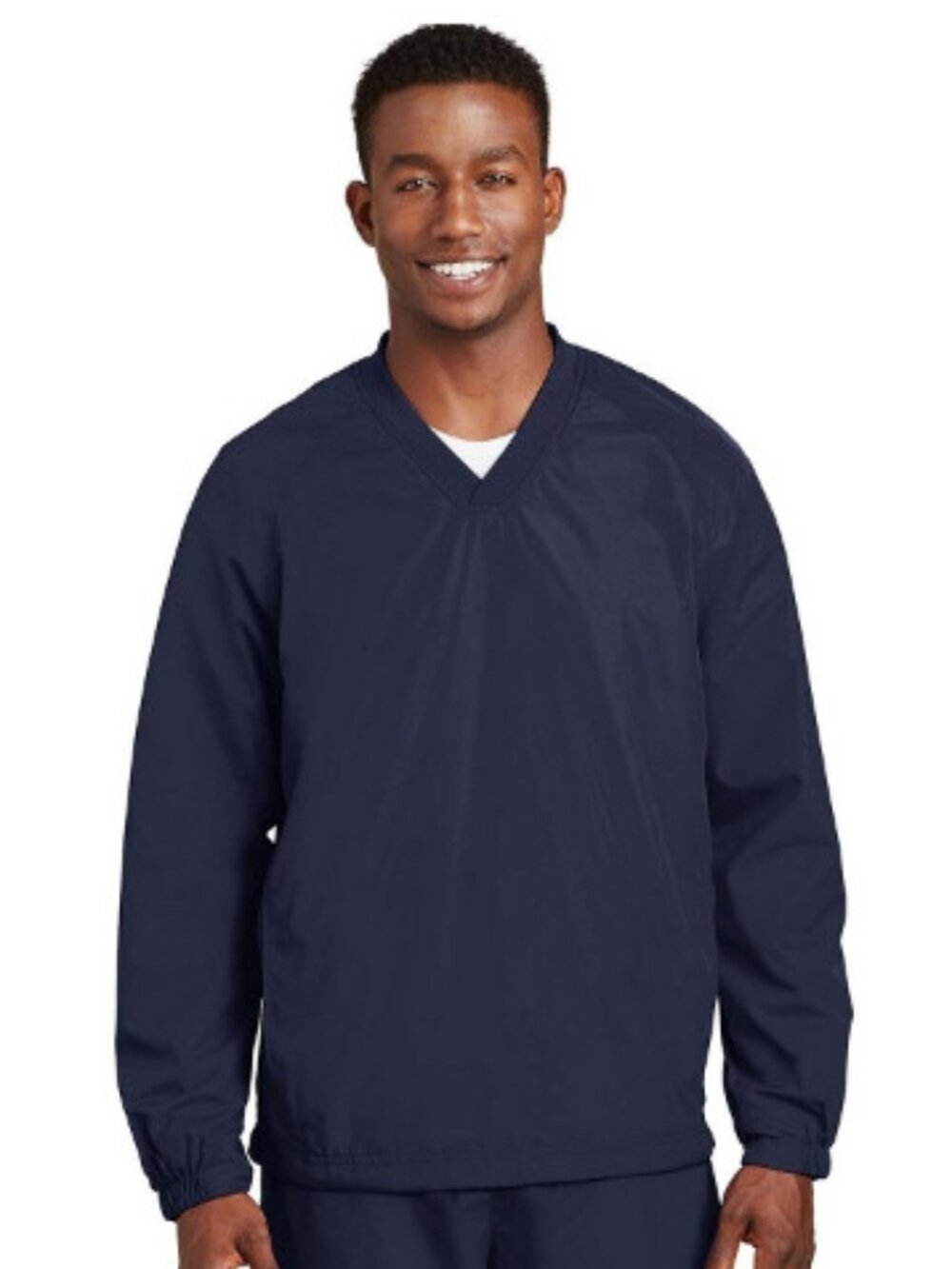 Sport-Tek V-Neck Raglan Wind Shirt. - JST72 - True Navy
